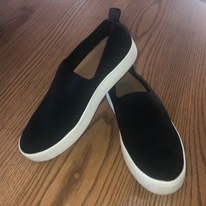 Black with white sole shoes